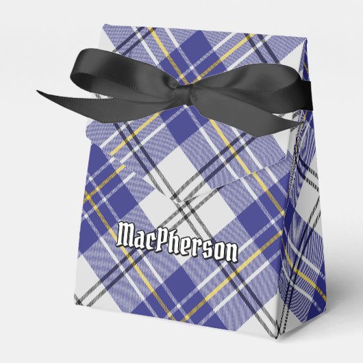 Clan MacPherson Blue Dress Tartan Favor Box Geschenkschachtel (Vorderseite)