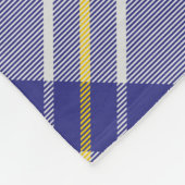 Clan MacPherson Blue Dress Tartan Fleece Blanket (Ecke)
