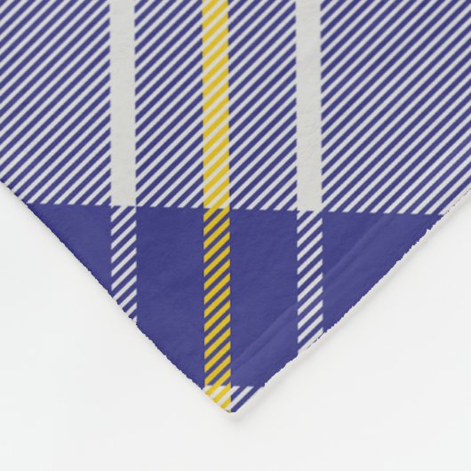 Clan MacPherson Blue Dress Tartan Fleece Blanket (Ecke)