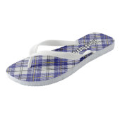 Clan MacPherson Blue Dress Tartan Flip Flops Badesandalen (Schrägansicht)