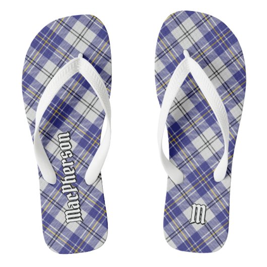 Clan MacPherson Blue Dress Tartan Flip Flops Badesandalen (Fußbett)
