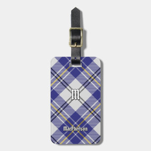 Clan MacPherson Blue Dress Tartan Gepäckmarke Gepäckanhänger