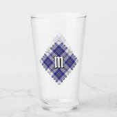 Clan MacPherson Blue Dress Tartan Glass Glas (Vorderseite)