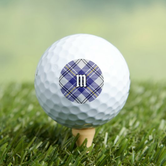 Clan MacPherson Blue Dress Tartan Golf Balls Golfball (Insitu T-Shirt)