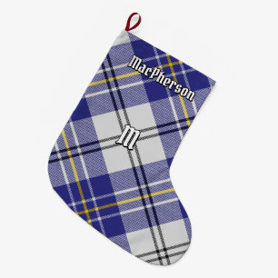 Clan MacPherson Blue Dress Tartan Großer Weihnachtsstrumpf