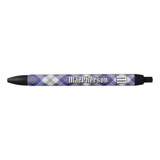 Clan MacPherson Blue Dress Tartan Ink Pen Kugelschreiber (Vorderseite)