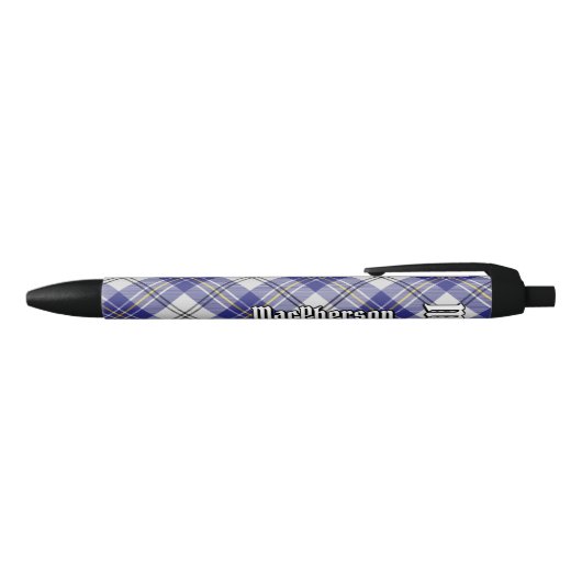 Clan MacPherson Blue Dress Tartan Ink Pen Kugelschreiber (Oberseite)