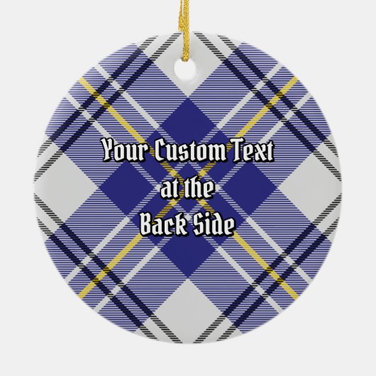 Clan MacPherson Blue Dress Tartan Keramik Ornament (Hinten)