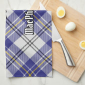 Clan MacPherson Blue Dress Tartan Kitchen Towel Geschirrtuch (Viertel Falte)