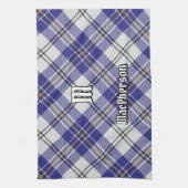 Clan MacPherson Blue Dress Tartan Kitchen Towel Geschirrtuch (Vertikal)