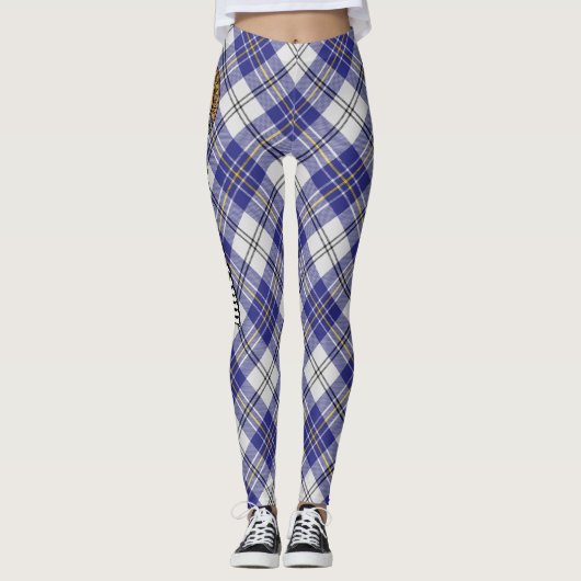 Clan MacPherson Blue Dress Tartan Leggings (Vorderseite)