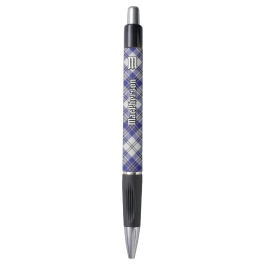 Clan MacPherson Blue Dress Tartan Pen Kugelschreiber (Vorderseite Vertikal)