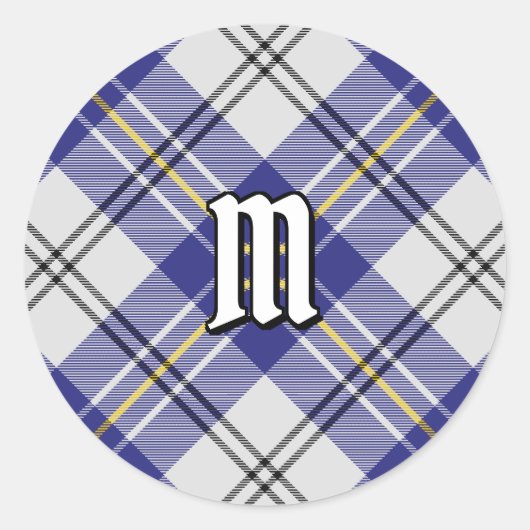 Clan MacPherson Blue Dress Tartan Runder Aufkleber (Vorderseite)