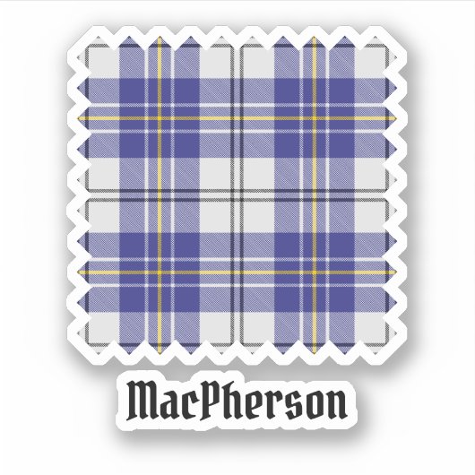 Clan MacPherson Blue Dress Tartan Sticker (Vorderseite)