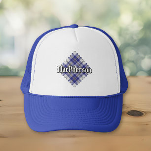 Clan MacPherson Blue Dress Tartan Trucker Hat Truckerkappe