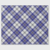 Clan MacPherson Blue Dress Tartan Wrapping Paper Geschenkpapier (Flach)