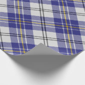 Clan MacPherson Blue Dress Tartan Wrapping Paper Geschenkpapier (Ecke)
