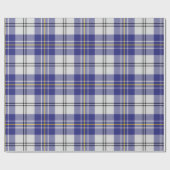 Clan MacPherson Blue Dress Tartan Wrapping Paper Geschenkpapier (Flach)