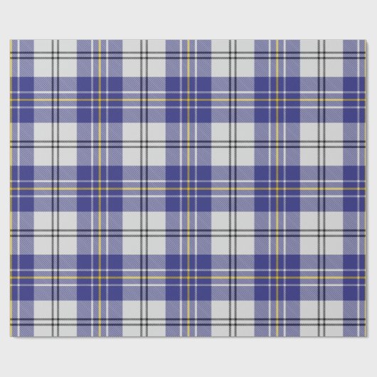 Clan MacPherson Blue Dress Tartan Wrapping Paper Geschenkpapier (Flach)
