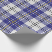 Clan MacPherson Blue Dress Tartan Wrapping Paper Geschenkpapier (Ecke)