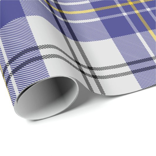 Clan MacPherson Blue Dress Tartan Wrapping Paper Geschenkpapier (Rolleneckpunkt)