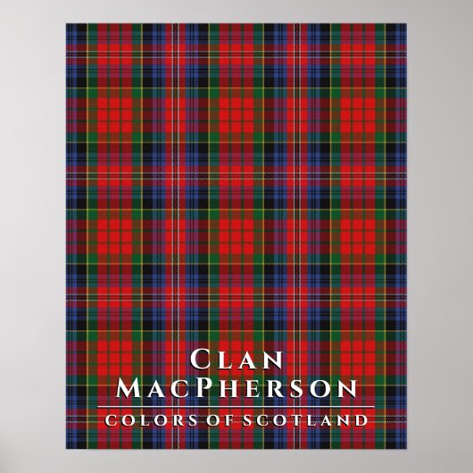 Clan MacPherson Colors of Scotland 2 Red Tartan Poster (Vorne)