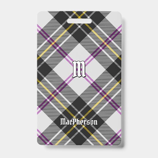 Clan MacPherson Dress Tartan Abzeichen Ausweis (Vorderseite)