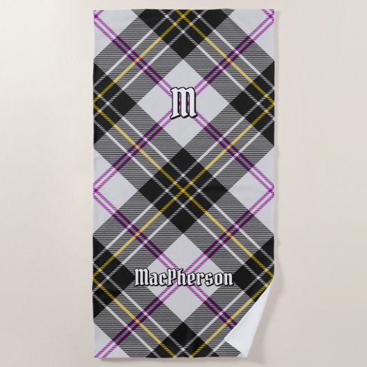 Clan MacPherson Dress Tartan Beach Handtuch (Vorderseite)