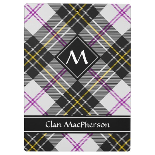 Clan MacPherson Dress Tartan Clipboard Klemmbrett (Rückseite)