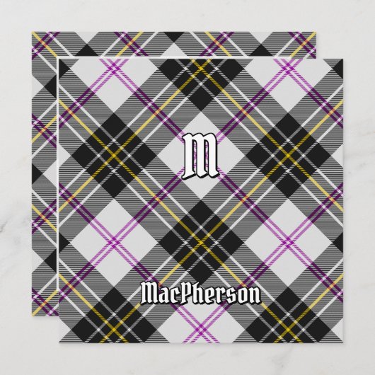 Clan MacPherson Dress Tartan Einladung (Vorne/Hinten)