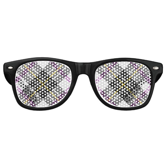 Clan MacPherson Dress Tartan Retro Sonnenbrille (Vorderseite)