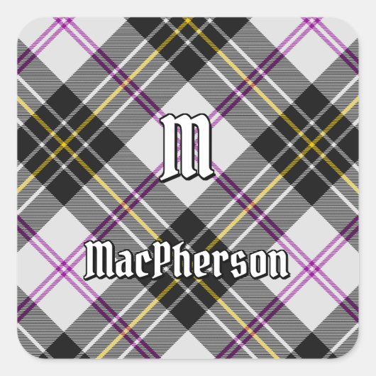 Clan MacPherson Dress Tartan Square Sticker (Vorderseite)