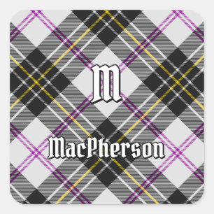 Clan MacPherson Dress Tartan Square Sticker