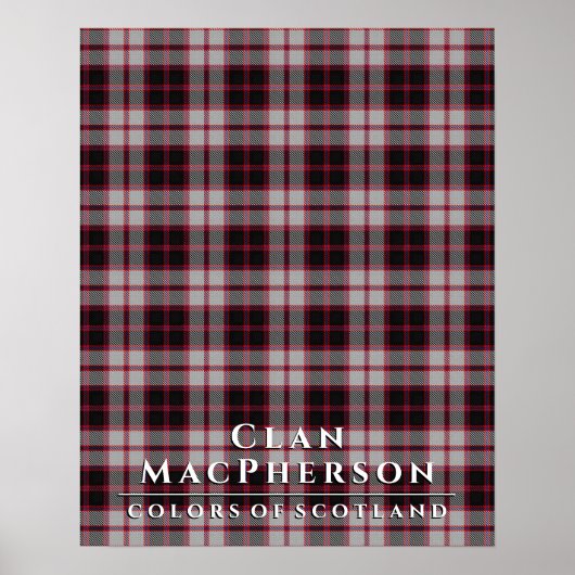 Clan MacPherson Farben Schottlands 2 Tartan Poster (Vorne)
