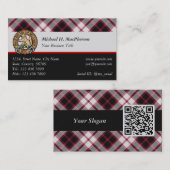 Clan MacPherson Hunting Tartan Business Card Visitenkarte (Vorne/Hinten)