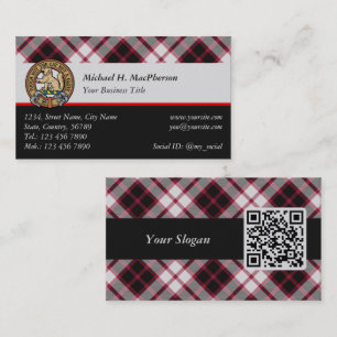 Clan MacPherson Hunting Tartan Business Card Visitenkarte