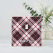 Clan MacPherson Hunting Tartan Einladung (Stehend Vorderseite)