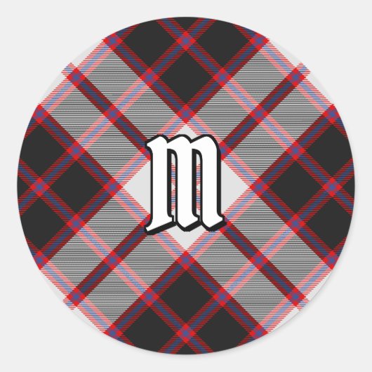 Clan MacPherson Hunting Tartan Runder Aufkleber (Vorderseite)