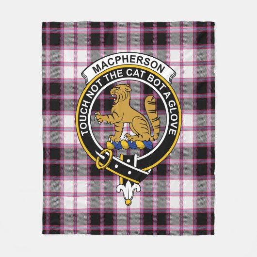 Clan MacPherson Jagd Modern Tartan Kariert Fleecedecke (Vorderseite)