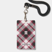 Clan MacPherson Jagd Tartan Abzeichen Ausweis (Vorderseite mit Lanyard)