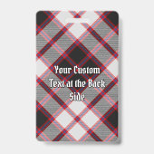 Clan MacPherson Jagd Tartan Abzeichen Ausweis (Rückseite)
