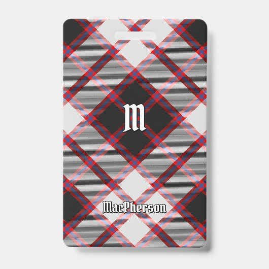 Clan MacPherson Jagd Tartan Abzeichen Ausweis (Vorderseite)