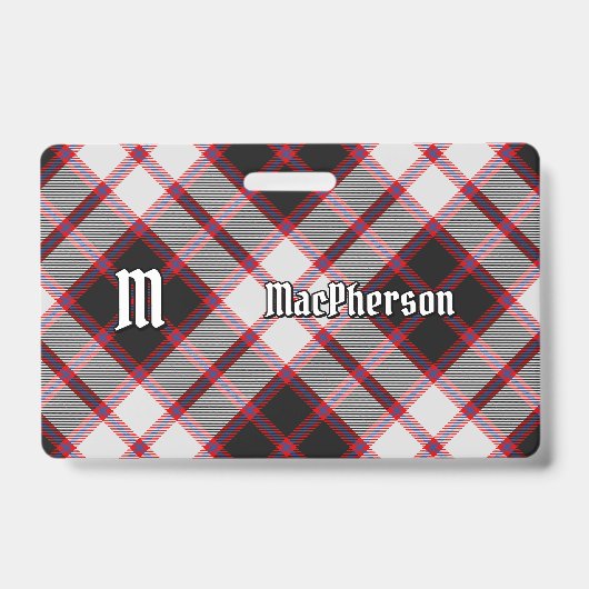 Clan MacPherson Jagd Tartan Abzeichen Ausweis (Vorderseite)