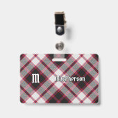 Clan MacPherson Jagd Tartan Abzeichen Ausweis (Vorderseite mit Clip)