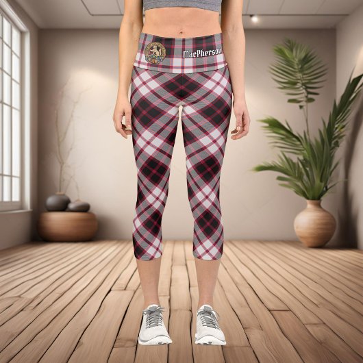 Clan MacPherson Jagd Tartan Capri Leggings