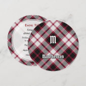 Clan MacPherson Jagd Tartan Einladung (Vorne/Hinten)