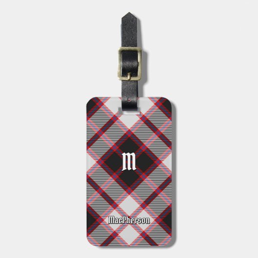 Clan MacPherson Jagd Tartan Gepäckanhänger (Vorderseite vertikal)