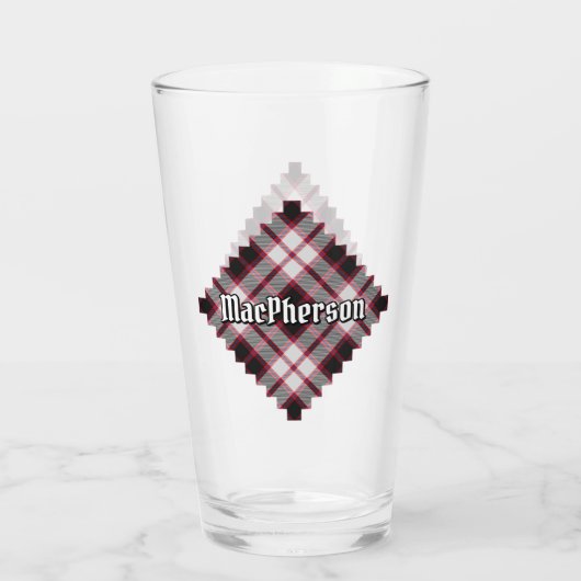 Clan MacPherson Jagd Tartan Glass Glas (Rückseite)