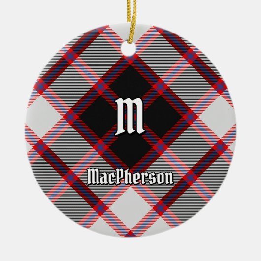 Clan MacPherson Jagd Tartan Keramik Ornament (Vorne)