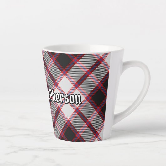 Clan MacPherson Jagd Tartan Latte Tasse (Rechts)